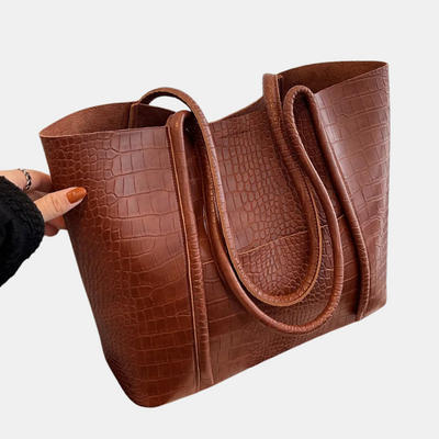 Sophia | Croc Leather Shoulder Bag