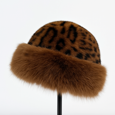 Amara™ | Leopard Print Fur Hat