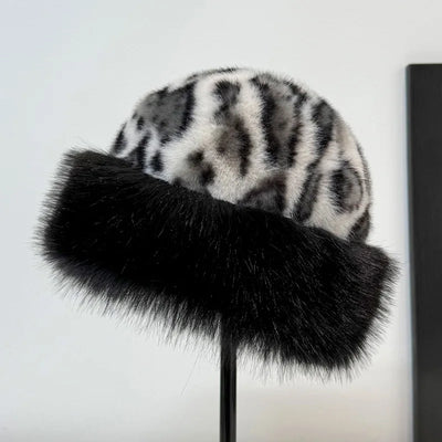 Amara™ | Leopard Print Fur Hat