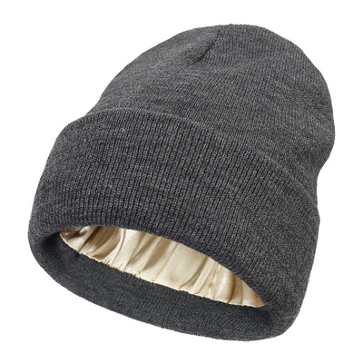 Satin-Lined Luxe Beanie – Winter Warmth, Hair-Friendly Elegance