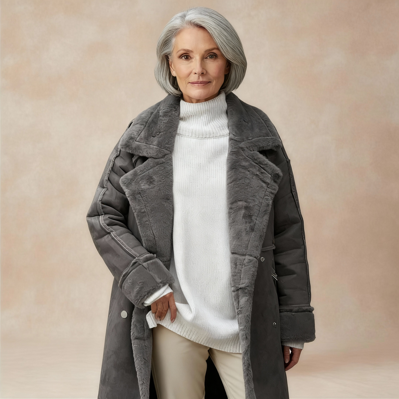 Elmsworth | Warm Teddy Trench Coat